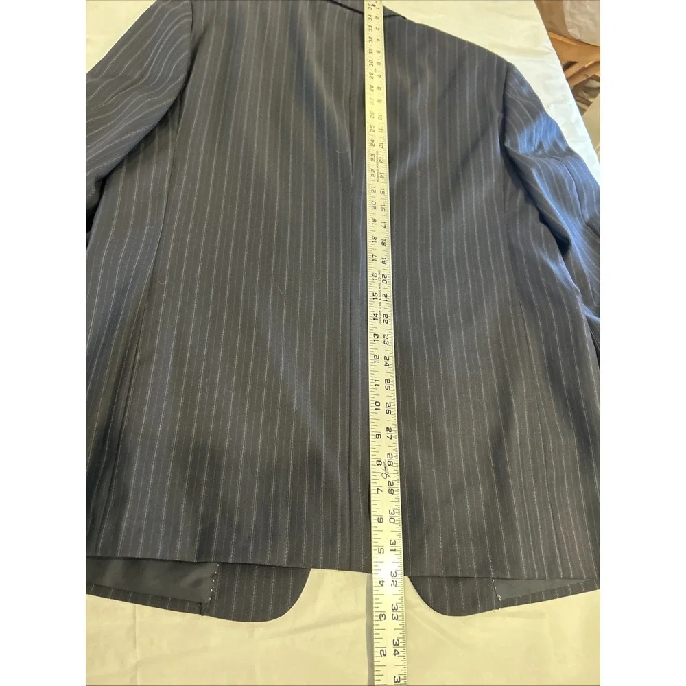 Pal Zileri Gruppo ForAll Suit Mens 40R Black Pinstripe Loro Piana Wool 2pc Italy